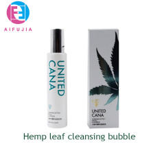 Natural Hanf Essential Bubble Deep Facial Pore Cleanser Herbal Cbd Oil Organic Face Cleanser